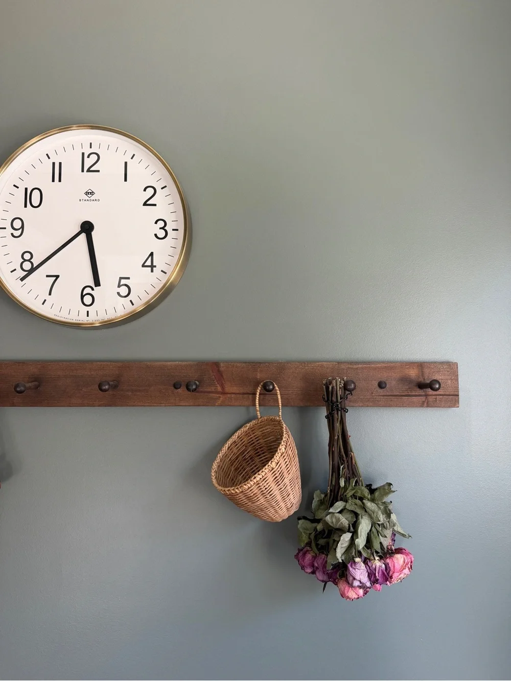 Woven Wicker Hanging Wall Basket | Cottage Farmhouse Boho Decor